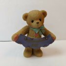 Cherished Teddies Enesco Millennium 2000 Bear Holding Banner 3" Tall