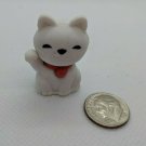 Kitty Cat Kitten White w/ Red Colla3D Puzzle Eraser 1.5" Tall School Collectible