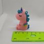 Pegasus Unicorn Pony Rubbery Plastic 2" Mini Figurine, Pendant Charm Pink/Blue
