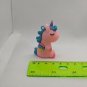 Pegasus Unicorn Pony Rubbery Plastic 2" Mini Figurine, Pendant Charm Pink/Blue