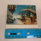 Milano Italy Mini Christmas Card Holy Family, Jesus, Snow, Lantern, Manger
