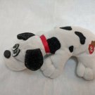 VTG 1980's Tonka Pound Puppies White & Black Spotted Plush 7" Long