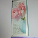Alzheimer's Association Pink Flowers Birthday Greeting Card, Matching Envelope
