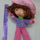 Strawberry Shortcake Plush Stuffed Doll 2004 Bandai TCFC Purple & Pink Winter