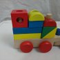 Melissa & Doug Classic Toy Stacking Train Wood Blocks 3 Cars Red/Yellow/Blue