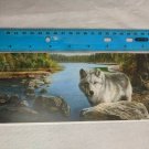 Blank Note Card - Wolf by Riverside by Kevin Daniel