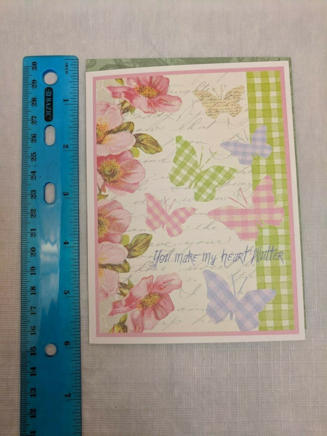 Note Card Blank Inside Andrea Tachiera Art Butterflies & Flowers