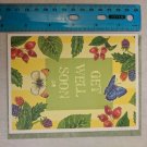 Note Card Andrea Tachiera Art Get Well Soon Berries & Butterflies