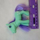 Aqua & Purple Baby Pony Horse, 3" Tall Fakie MLP w/ Star Symbol