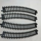 HO Train Tracks 16.5 mm gauge 4 curved plastic pieces 10" long each