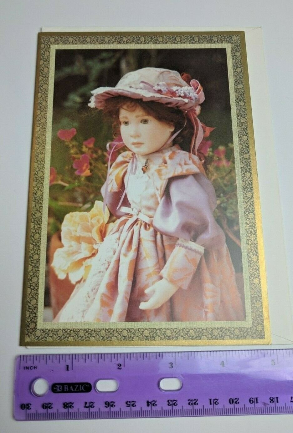 Edna Hibel Classic Blank Note Card ROWENA Demoiselle Doll Photo 1989