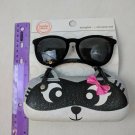 Wonder Nation Glitter Raccoon Sunglass & Case Set for Girls NEW Wal-mart
