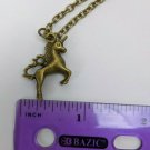 Mini 22mm Rearing Unicorn Pony Bronze Color Necklace Pendant Costume Jewelry