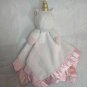 CLOUD ISLAND Target White/Pink Unicorn Pony Mini Plush Blanket Lovey 13"Square