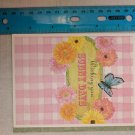Note Card Andrea Tachiera Art Wishing You Sunny Days Pink Plaid