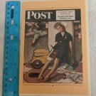 Ambassador Hallmark Card Norman Rockwell Santa's Helper Harried Salesclerk