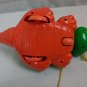 Go! Go! Dino Playskool Hasbro 1993 Pull Toy Rattles/Moves 13" Long
