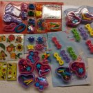 Doll & Pony Hair Play Accessory Lot w/ Comb, Brush, Barrettes, Beads, Stickers