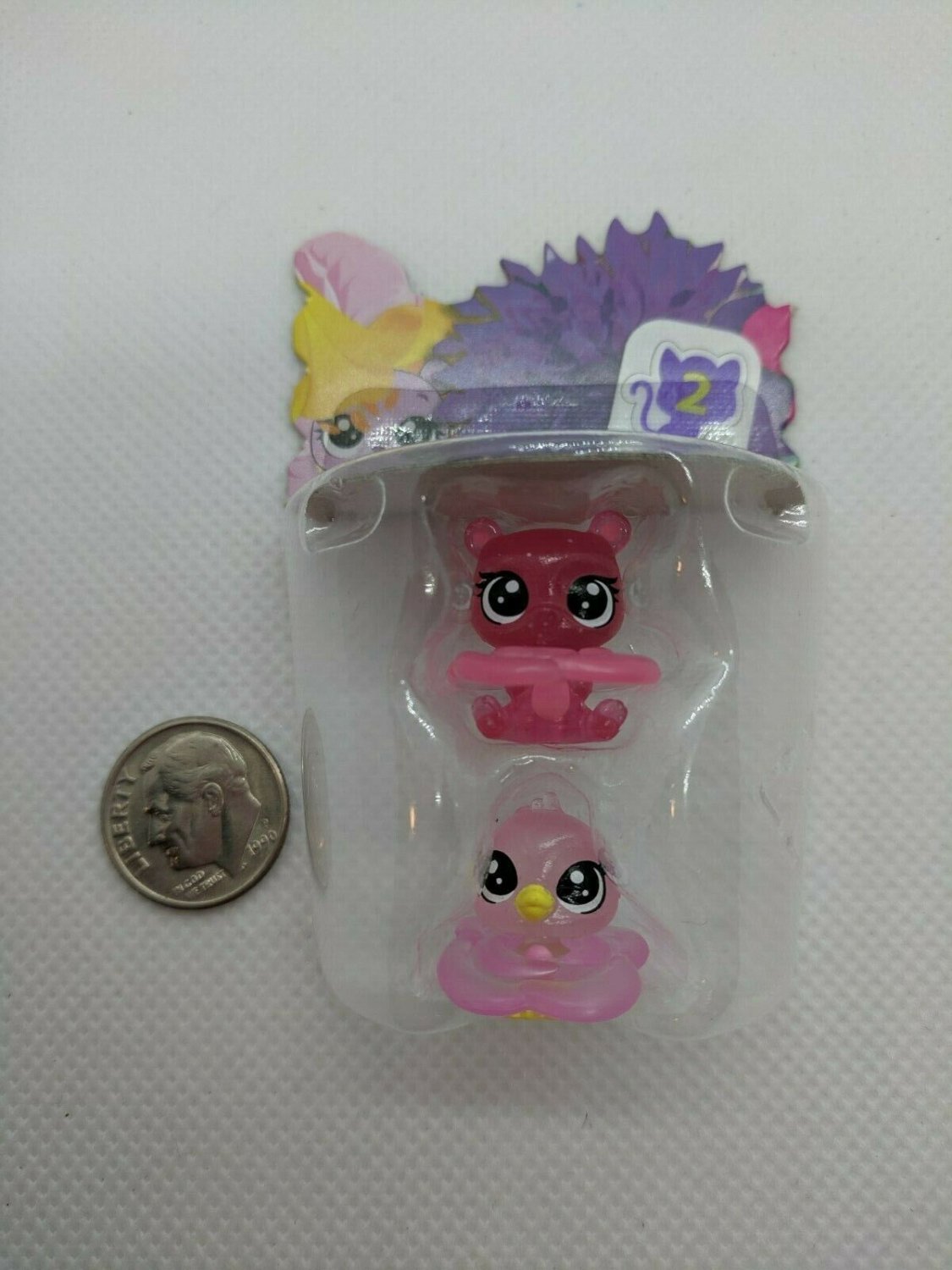 Littlest Pet Shop LPS Best Buds 4-11 Pink Bear 4-12 Bird