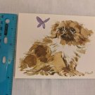 VTG Current Blank Note Card Pekinese Puppy Dog by Linda K Powell