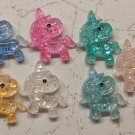 Unicorn Craft Embellishment Flatback Pastel Resin Unicorns Lot of 7 2.5cm