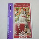 Hallmark Image Arts Gray & White Kitten Cat Christmas Holiday Card Unused