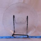 Clear Glass Flower Luncheon Plate 7.75" Diameter