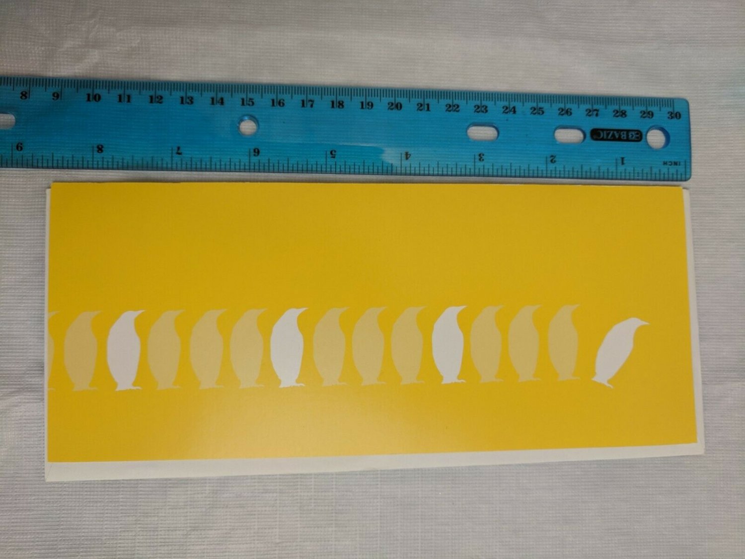 Yellow Penguin Line Note Card Congratulations