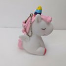 Sleeping Pegasus Unicorn Pony Unipeg Squeaky Toy White, Pink, Rainbow Horn