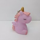 Sleeping Pegasus Unicorn Pony Unipeg Squeaky Toy Light Pink, Gold Horn