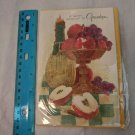 VTG 1970's Greeting Card Happy Birthday Grandpa Fruit Display & Bottle