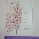 Hope Greeting Card Collection Light Pink Flowers Embossed Reasons to be Thankful