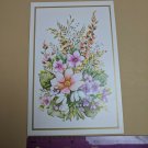 Famous Artists Studios Greeting Card VTG 1970s Wildflowers Embossed