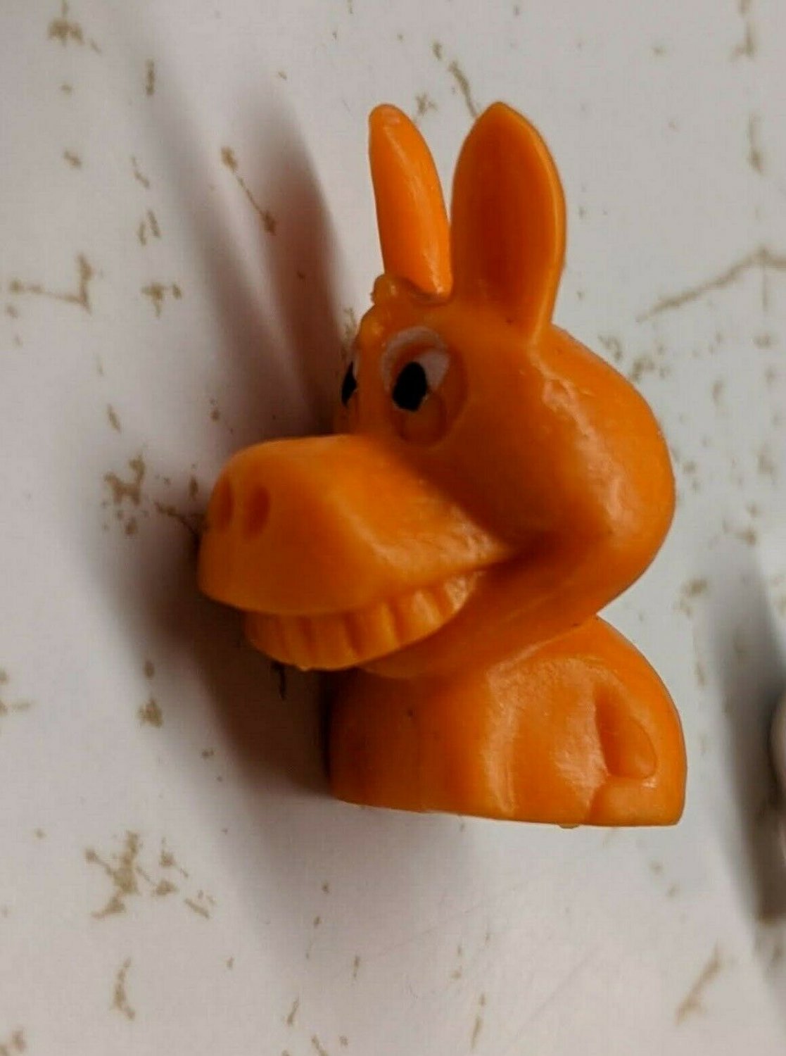 Orange Donkey/Mule 2.5cm Tall Mini Plastic Figurine Toy