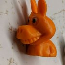Orange Donkey/Mule 2.5cm Tall Mini Plastic Figurine Toy