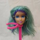 Mattel Barbie 2004 HEAD ONLY Fantasy Fairy Aqua & Purple Hair, Glitter Makeup