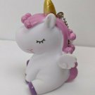 Sleeping Pegasus Unicorn Pony Unipeg Squeaky Toy White, Purple, Gold Horn