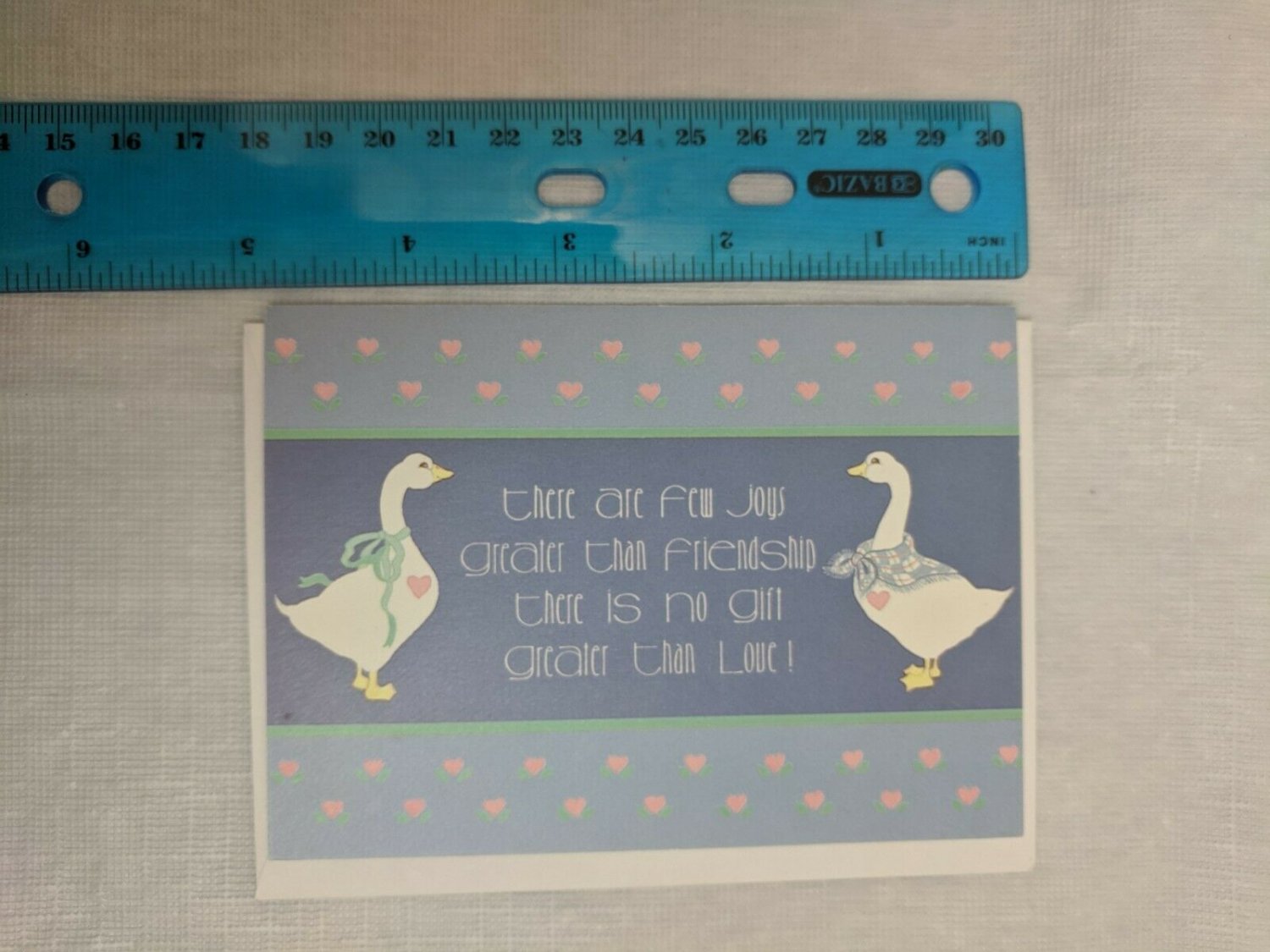 DaySpring Small Note Card Geese & Hearts Friendship/Love Blank Inside