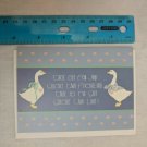 DaySpring Small Note Card Geese & Hearts Friendship/Love Blank Inside
