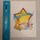 Happy Birthday Card Cartoon Cat & Dog Star & Confetti