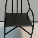 Fairy Garden Miniature Decor Black Chair 1.75" Square Seat 3" Tall