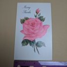 Missionhurst Original Many Thanks Greeting Card Pink Rose