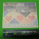 Current Inc Patchwork Quilt Hearts Blank Note Card Unused Jan Dalton Design