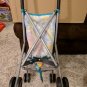 Graco Baby Doll Folding Stroller Teal/Blue/Pink/Yellow Floral Pattern Pre-owned