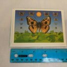 Mini Blank Note Card Orange Butterflies, Blue Sky, Green Countryside