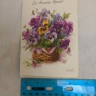 Hallmark Card For Someone Special Basket of Pansy Flowers