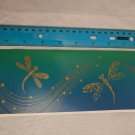 Dragonflies Note Card Kseniya Polishchuk Green/Teal/Blue/Gold