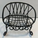 Fairy Garden Miniature Decor Black Bench 3.5"Wx2.5"Tx2.5"D