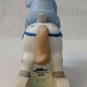 Schmid Kitty Cucumber Kitten on Rocking Horse 1992 B. Shackman