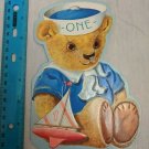 Image Arts First Birthday Card Sailor Teddy Bear & Toy Boat